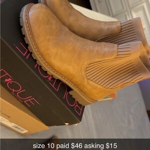 Women's Tan Ankle Booties